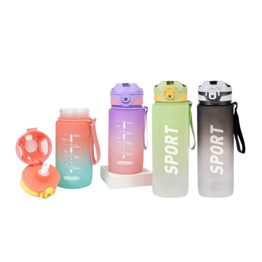 Flaska med lock och sugrör Bewinner Multicolour 800 ml finns hos Aktivcamping