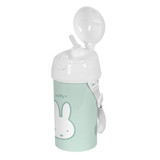 Flaska med lock och sugrör Miffy Menta Mint PVC 500 ml finns hos Aktivcamping