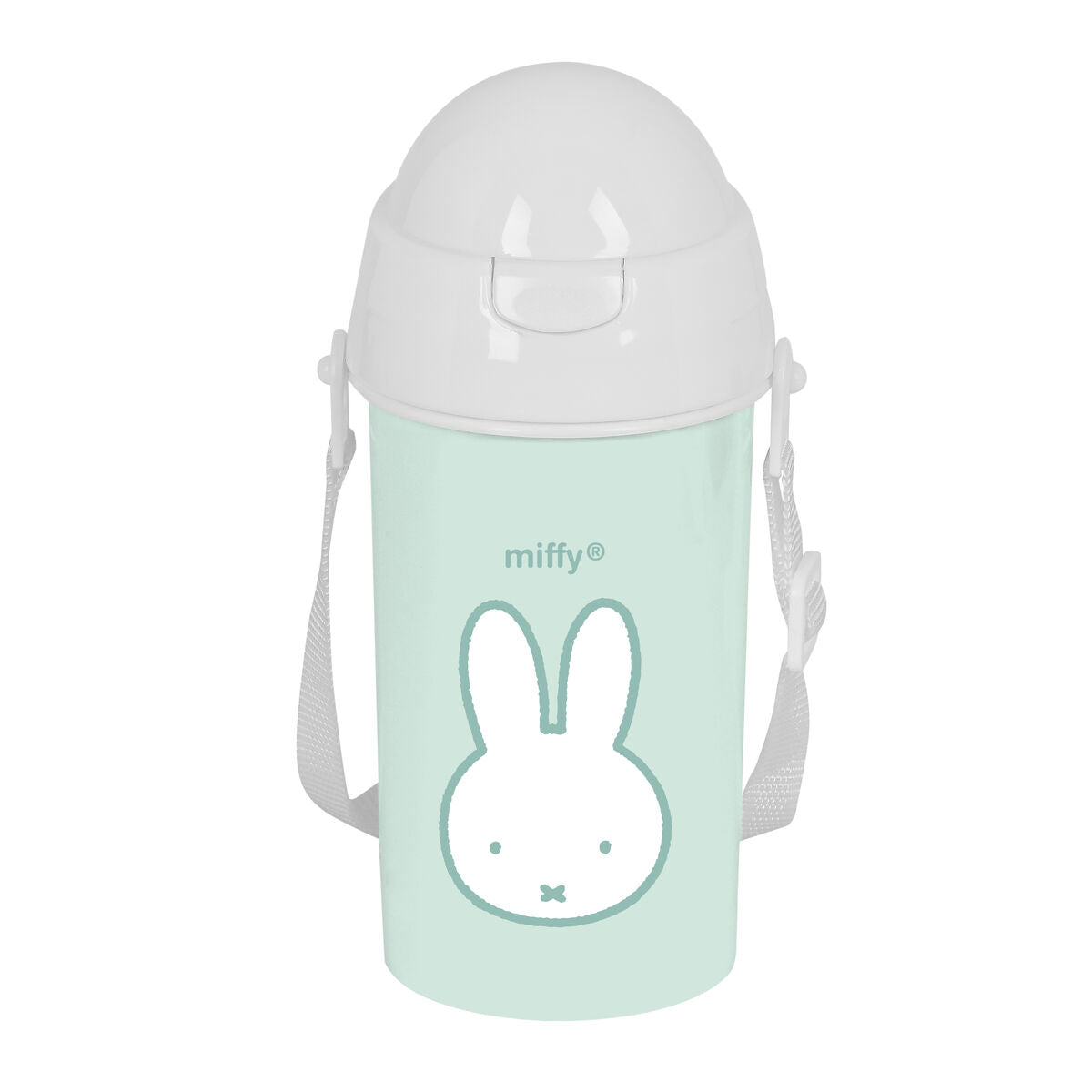 Flaska med lock och sugrör Miffy Menta Mint PVC 500 ml finns hos Aktivcamping