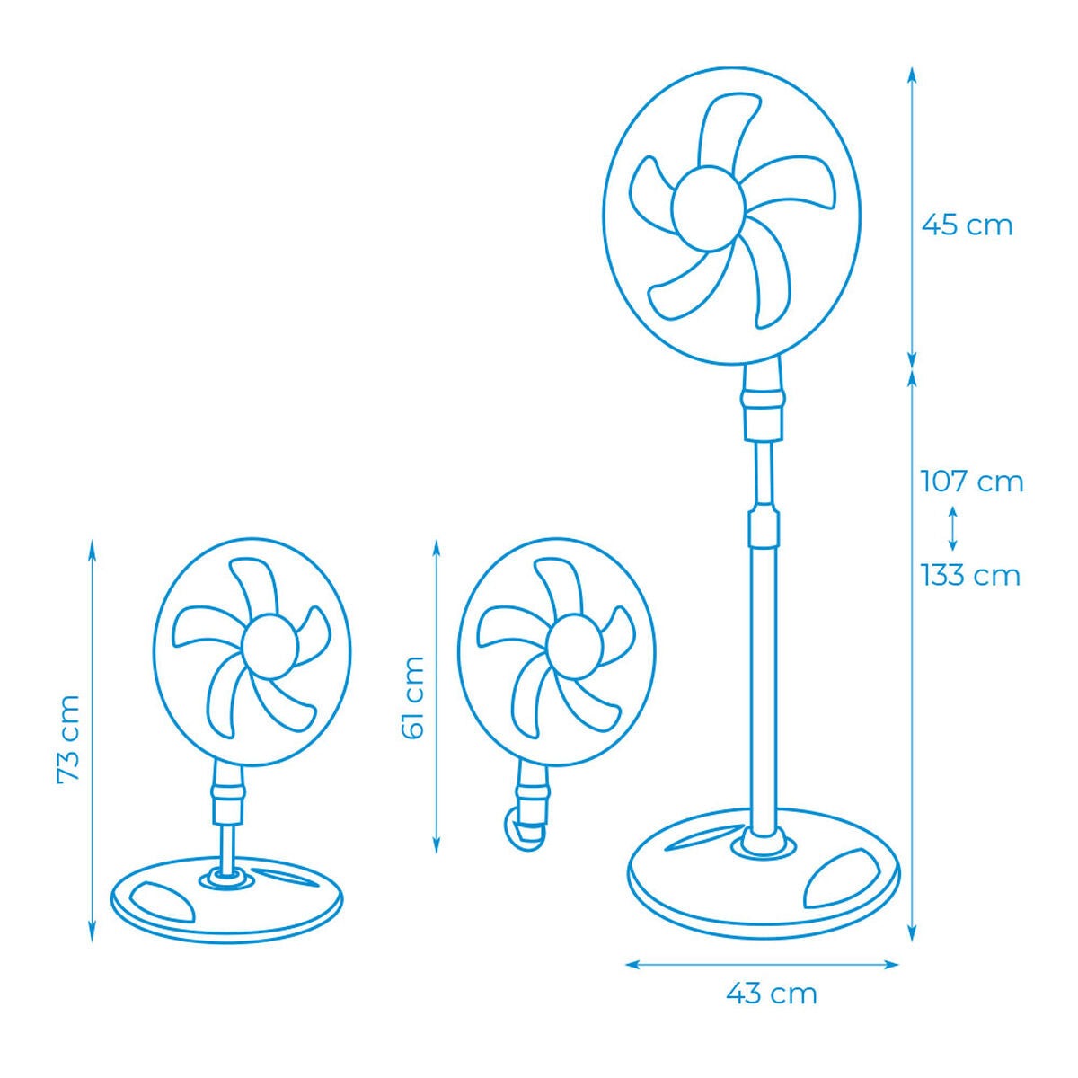 Fläkt EDM 33530 Vit 45 W 3 i 1 finns hos Aktivcamping