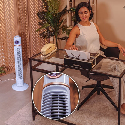 Fläkttorn Cecotec EnergySilence 1090 Skyline Retro Smart Ljusblå 40 W - finns hos Aktivcamping