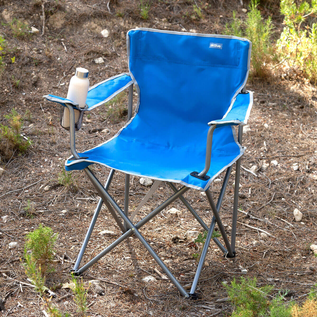Fällbar stol Aktive blå (4 antal) - finns hos Aktivcamping