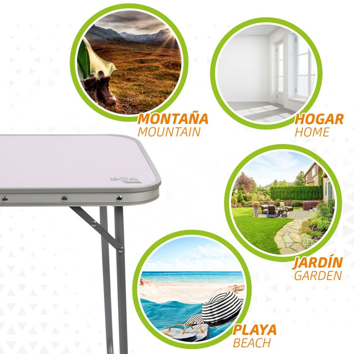 Fällbord Aktive 60 x 50 x 40 cm (4 antal) - finns hos Aktivcamping
