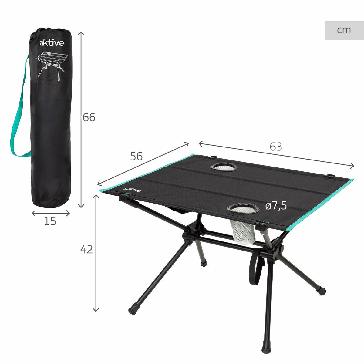 Fällbord Aktive 63 X 42 X 56 CM (2 antal) finns hos Aktivcamping