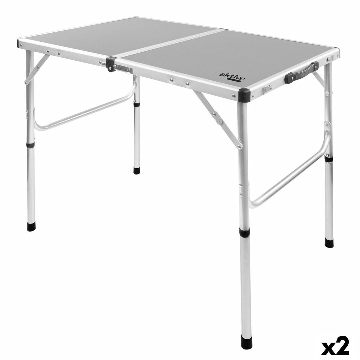 Fällbord Aktive Camping Grå 90 x 70 x 60 cm (2 antal) finns hos Aktivcamping