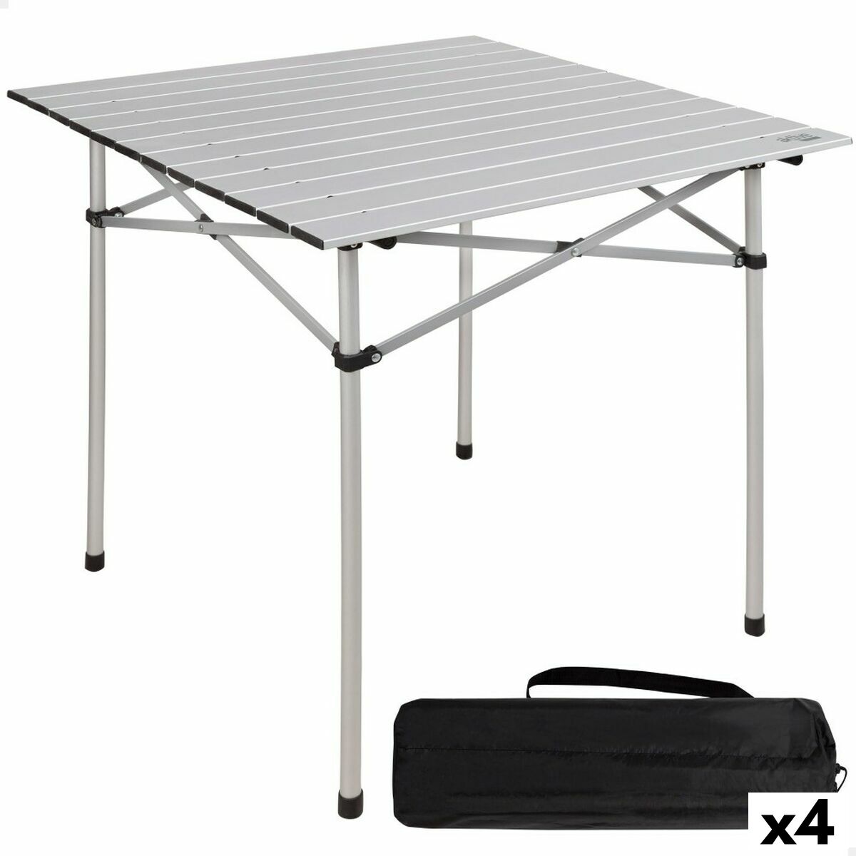 Fällbord Aktive Silvrig Aluminium 70 x 70 x 70 cm (4 antal) finns hos Aktivcamping