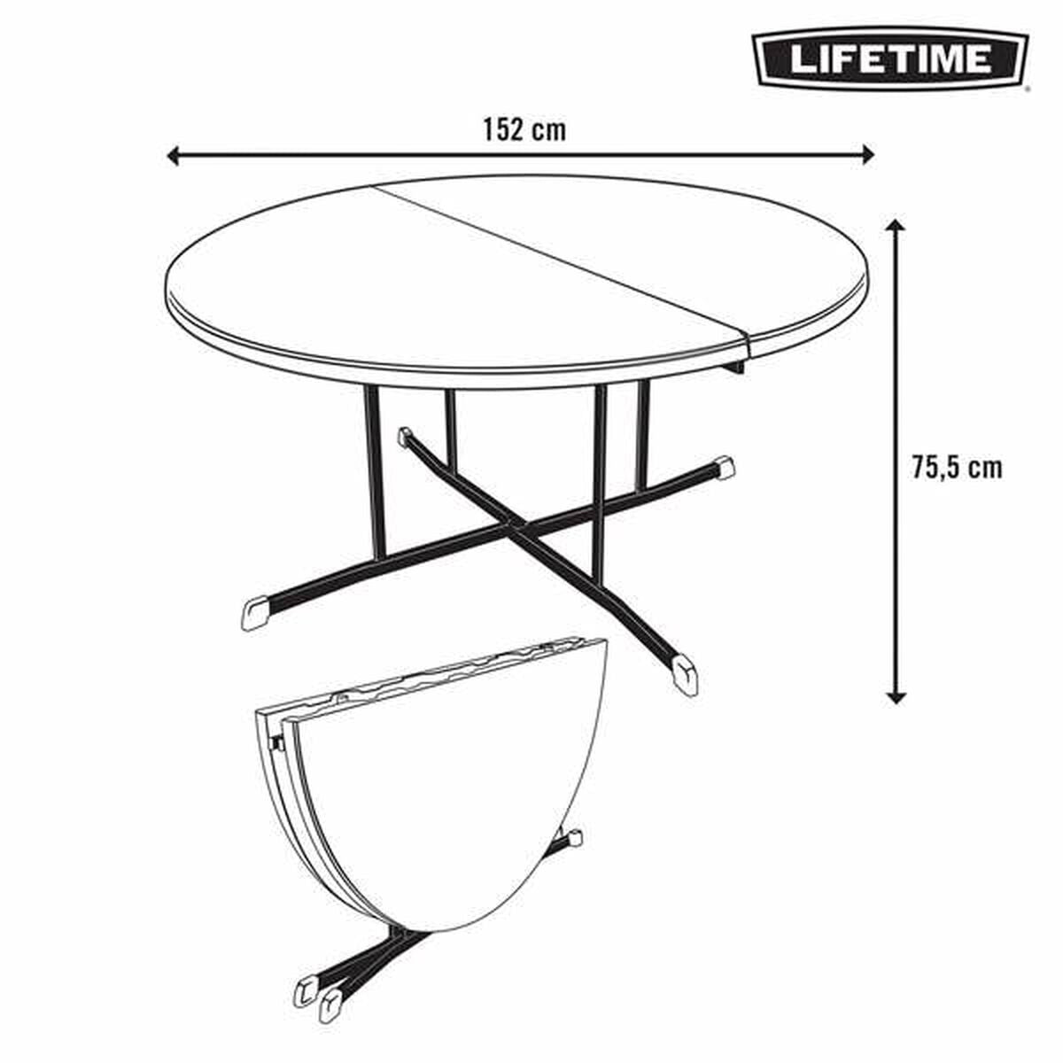 Fällbord Lifetime Ø 152 cm Rund finns hos Aktivcamping