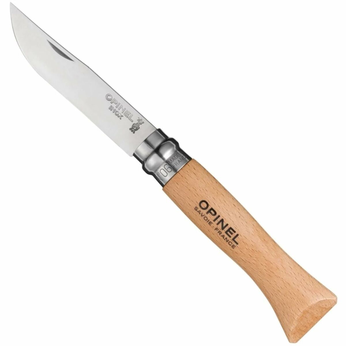 Fällkniv Opinel Nº6 7 cm Rostfritt stål bokträ finns hos Aktivcamping