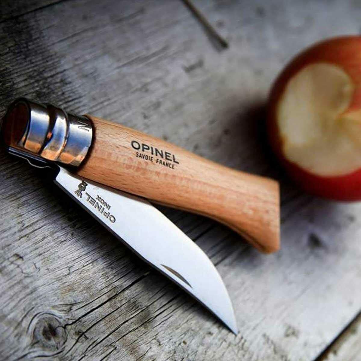Fällkniv Opinel Nº8 8,5 cm Rostfritt stål Bokträ finns hos Aktivcamping