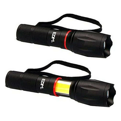 Förlängbar LED-ficklampa EDM 36376 Cob XL 5 W Zoom - finns hos Aktivcamping