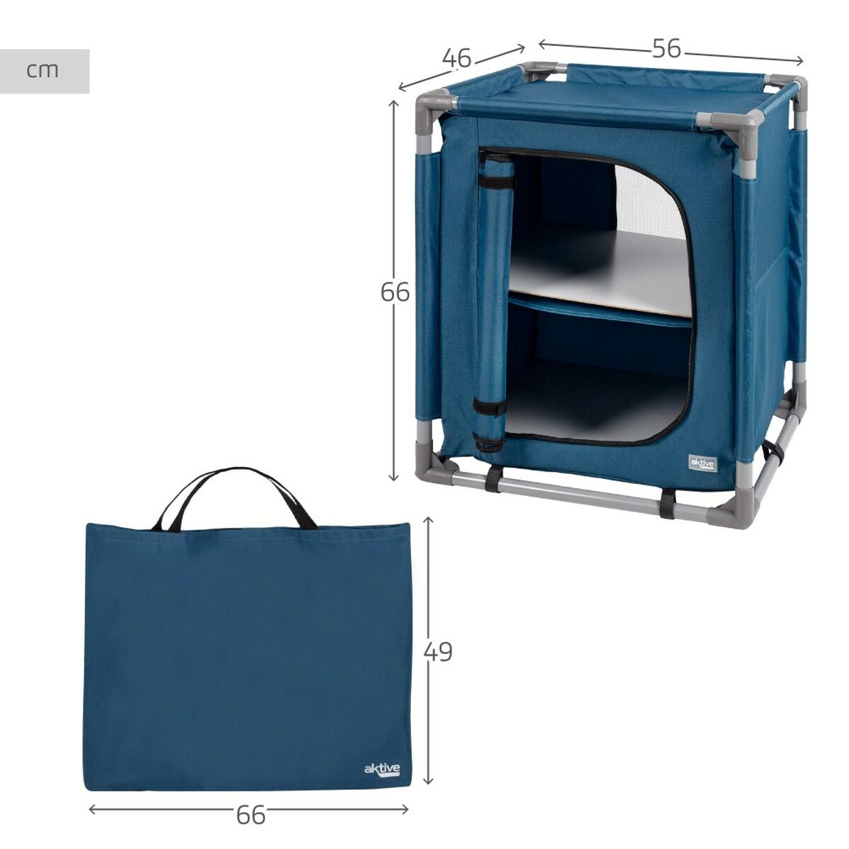 Förråd för camping Aktive Blå Hopfällbar 56 x 66 x 46 cm 2 antal finns hos Aktivcamping