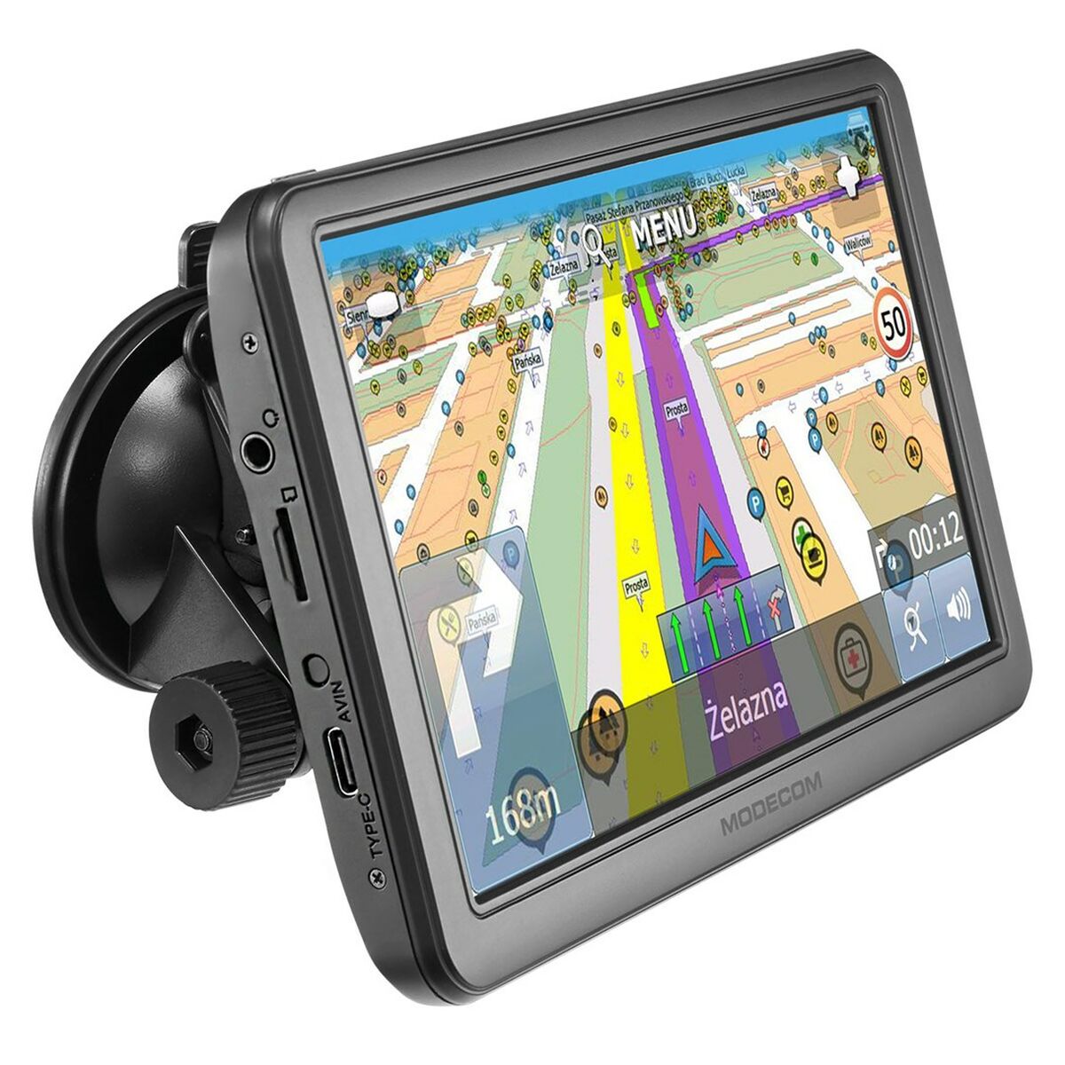 GPS Navigator Modecom NAV-FREEWAYCX70-MF-EU 7" finns hos Aktivcamping