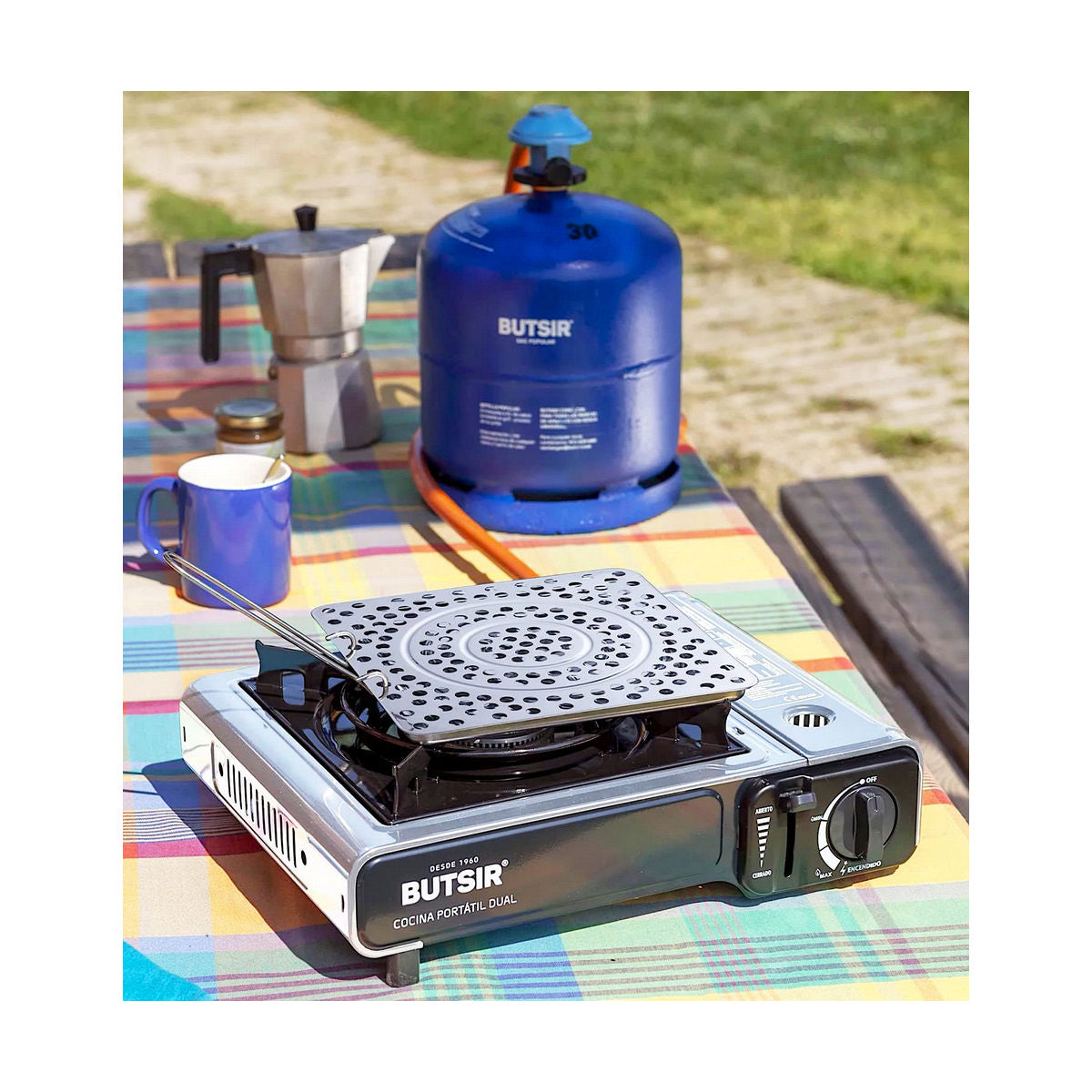 Gaskök Butsir ms-2000 dual 34 x 28 x 12 cm finns hos Aktivcamping