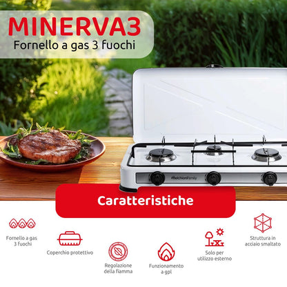 Gaskök Melchioni MINERVA3 finns hos Aktivcamping