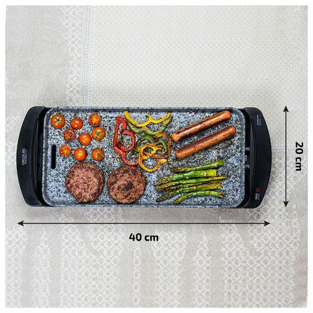 Grillplatta Cecotec Rock and Water 2000 1600W 1800 W finns hos Aktivcamping