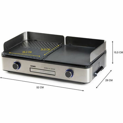 Grillplatta DOMO Svart 2200 W finns hos Aktivcamping