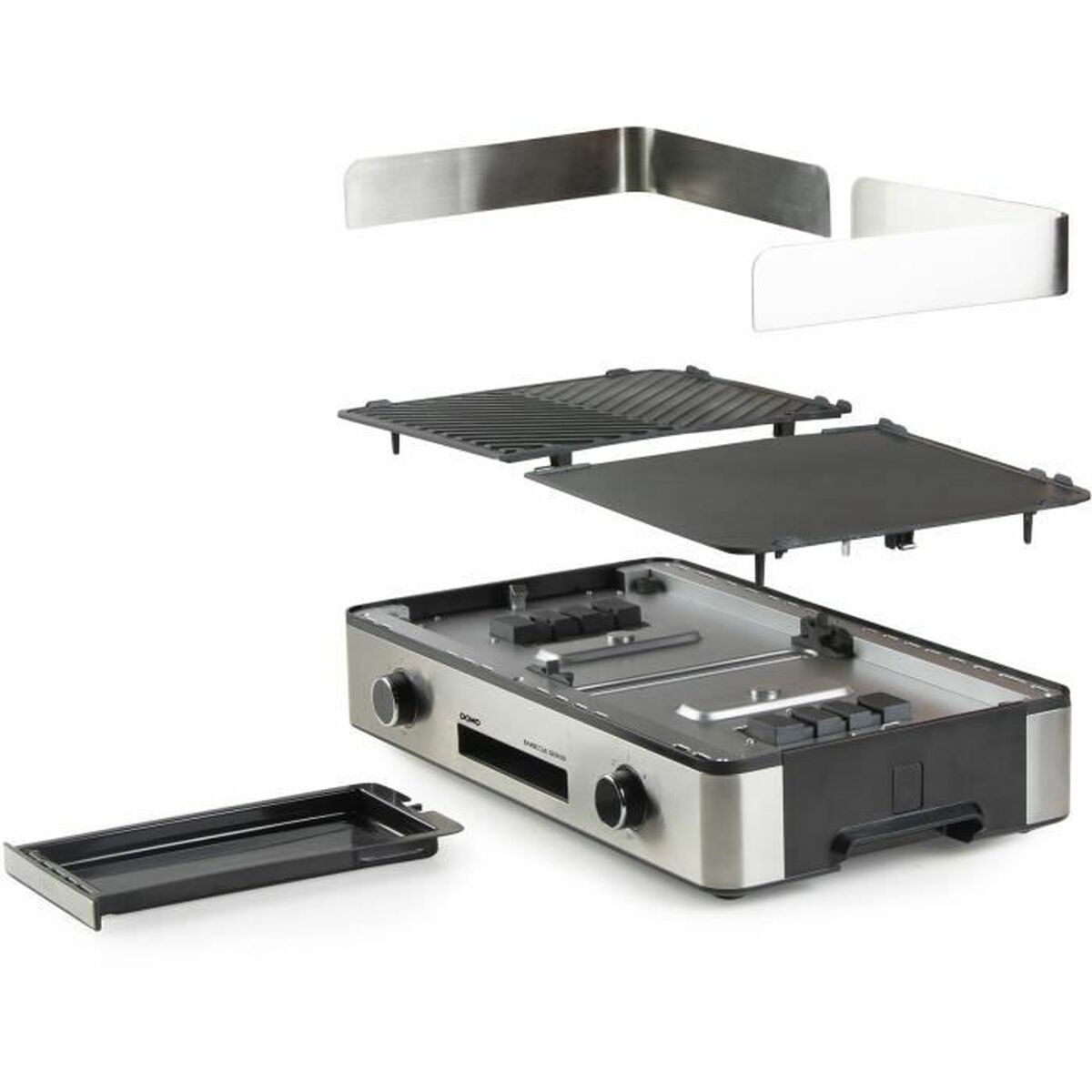 Grillplatta DOMO Svart 2200 W finns hos Aktivcamping