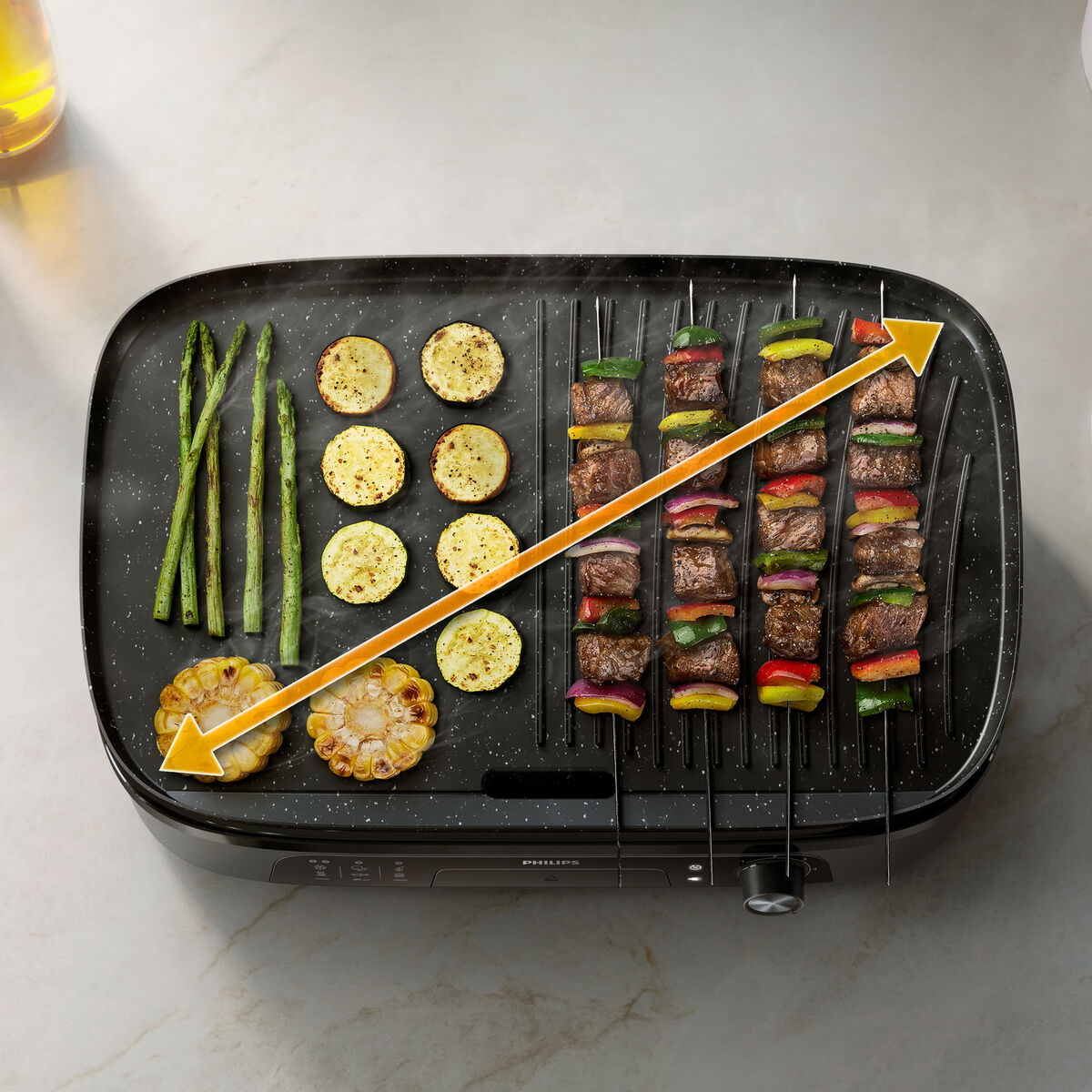 Grillplatta Philips HD6210/90 Svart 2400 W finns hos Aktivcamping
