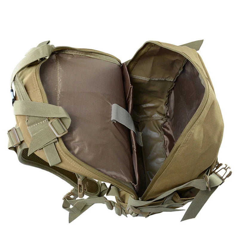 Vattentät Ryggsäck Khaki Taktisk Camping Hiking 40L