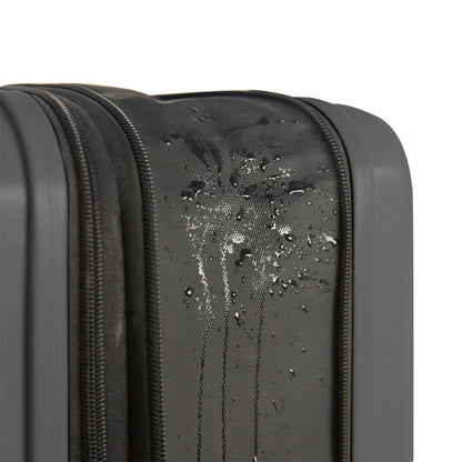 Resväska hopfällbar mörkgrå  36L lätt slitstark PC+ABS med hjul