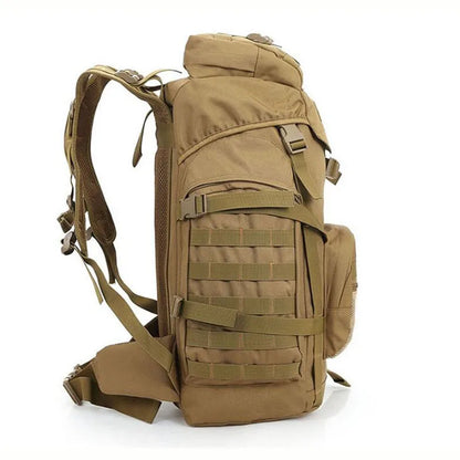 Vattentät Ryggsäck för Camping Khaki 60L