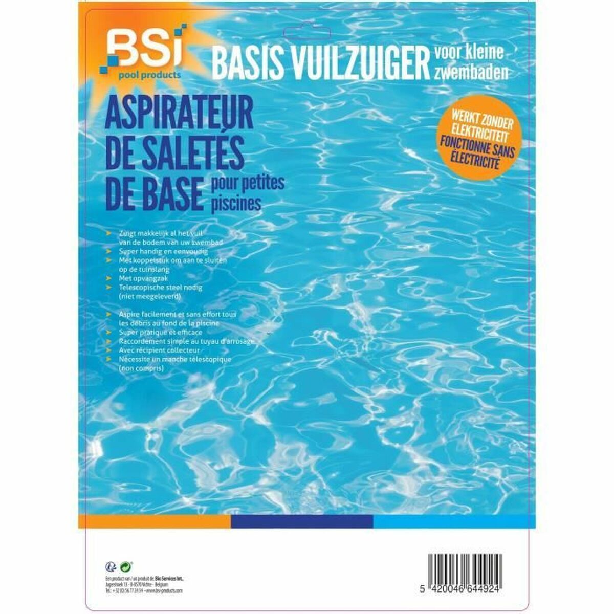 Handhållen Pool Cleaner BSI 30 cm finns hos Aktivcamping