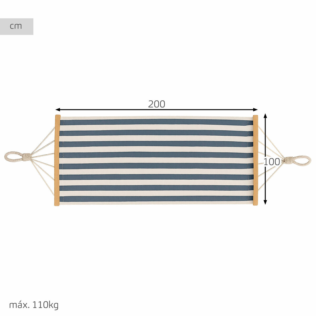Hängmatta Aktive 200 X 80 X 100 CM (2 antal) - finns hos Aktivcamping