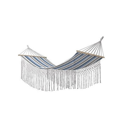 Hängmatta DKD Home Decor Ränder Blå Vit (200 x 100 x 5 cm) - finns hos Aktivcamping