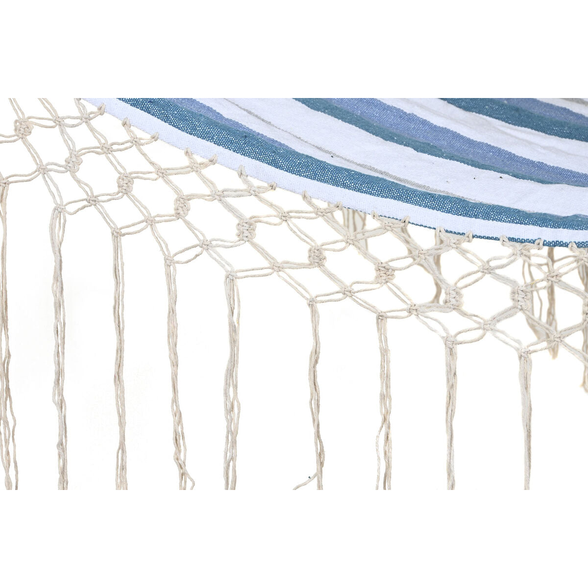 Hängmatta DKD Home Decor Ränder Blå Vit (200 x 100 x 5 cm) - finns hos Aktivcamping