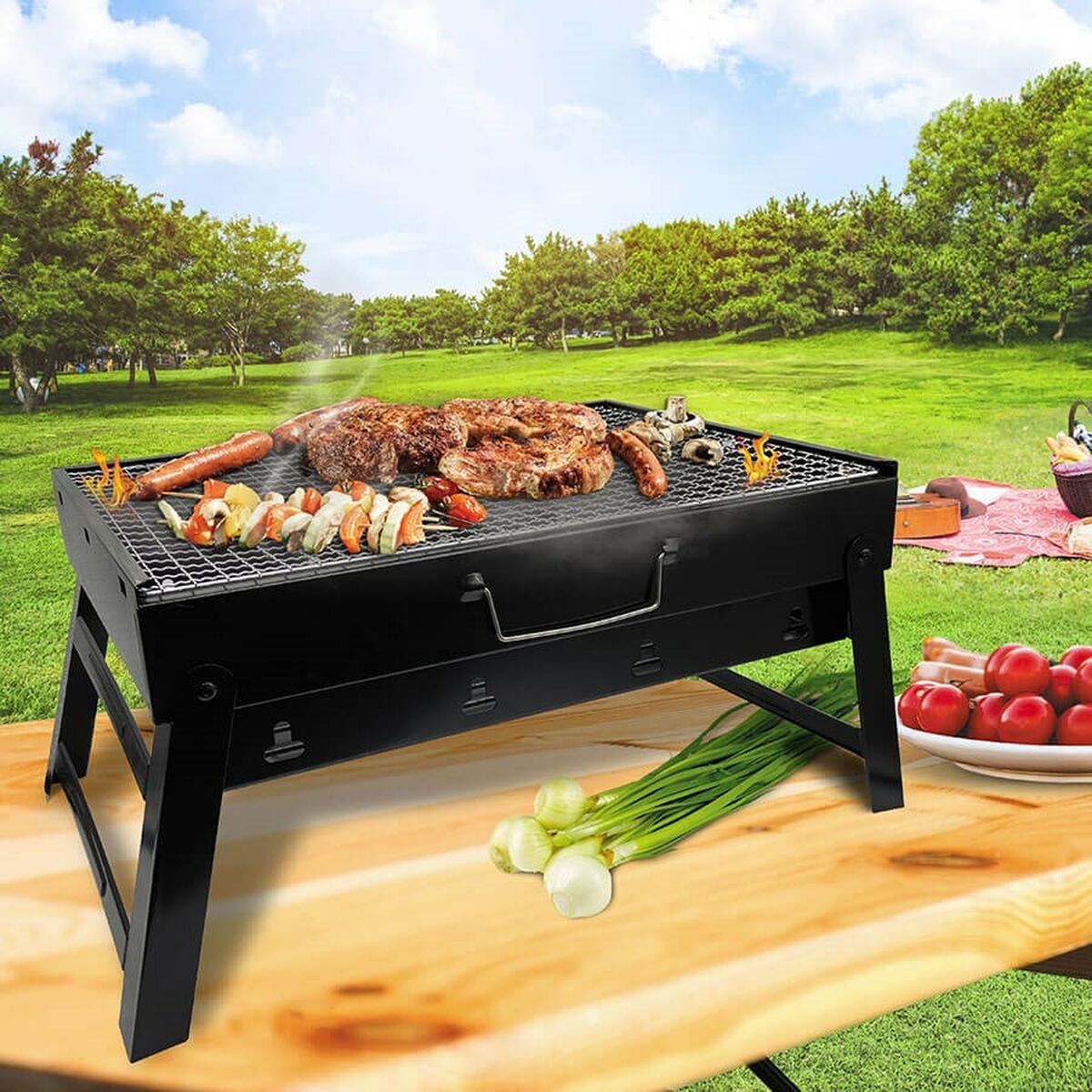 Hopfällbar Kolgrill Feel Maestro MR-1010 Svart Metall - finns hos Aktivcamping