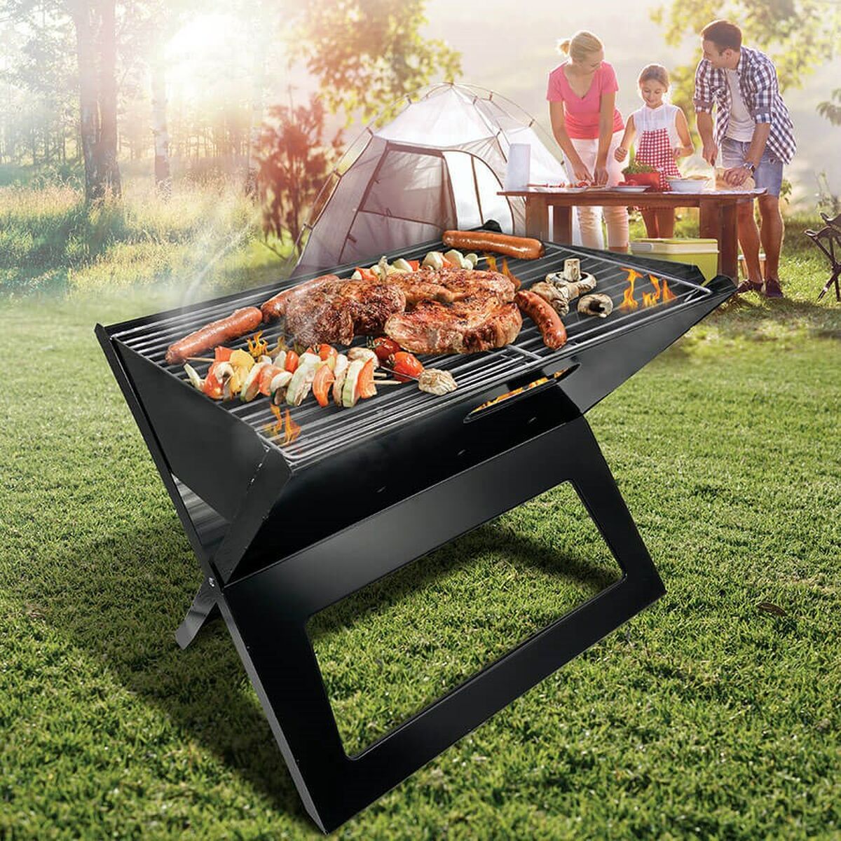 Hopfällbar Kolgrill Feel Maestro MR-1011 Svart Metall - finns hos Aktivcamping