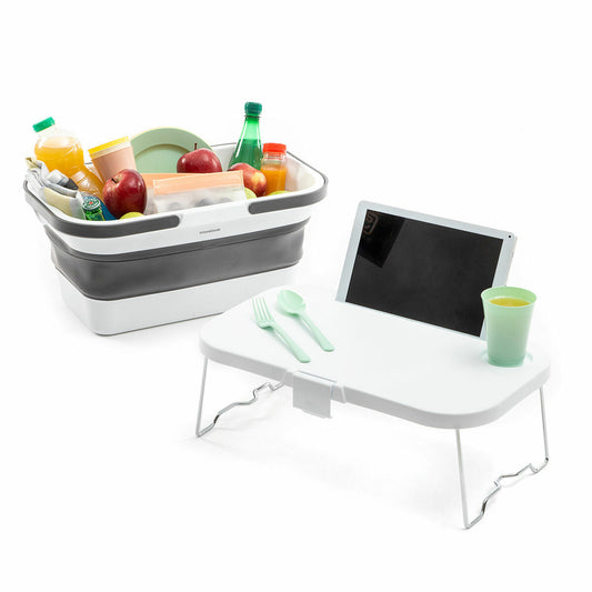 Hopfällbar Picknickkorg med Bordslock Pickning InnovaGoods finns hos Aktivcamping
