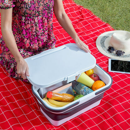 Hopfällbar Picknickkorg med Bordslock Pickning InnovaGoods finns hos Aktivcamping