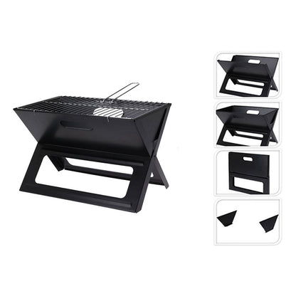 Hopfällbar bärbar kolgrill för användning med träkol X-formad 45 x 30 x 35 cm Järn finns hos Aktivcamping