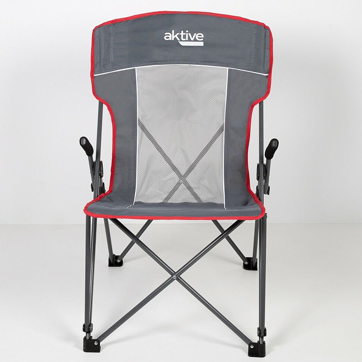 Hopfällbar campingstol Aktive Grå 59 x 97 x 68 cm (2 antal) - finns hos Aktivcamping