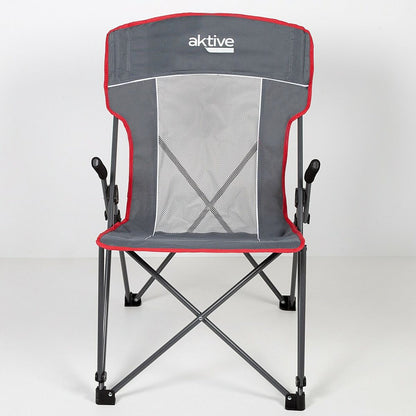 Hopfällbar campingstol Aktive Grå 59 x 97 x 68 cm (2 antal) - finns hos Aktivcamping