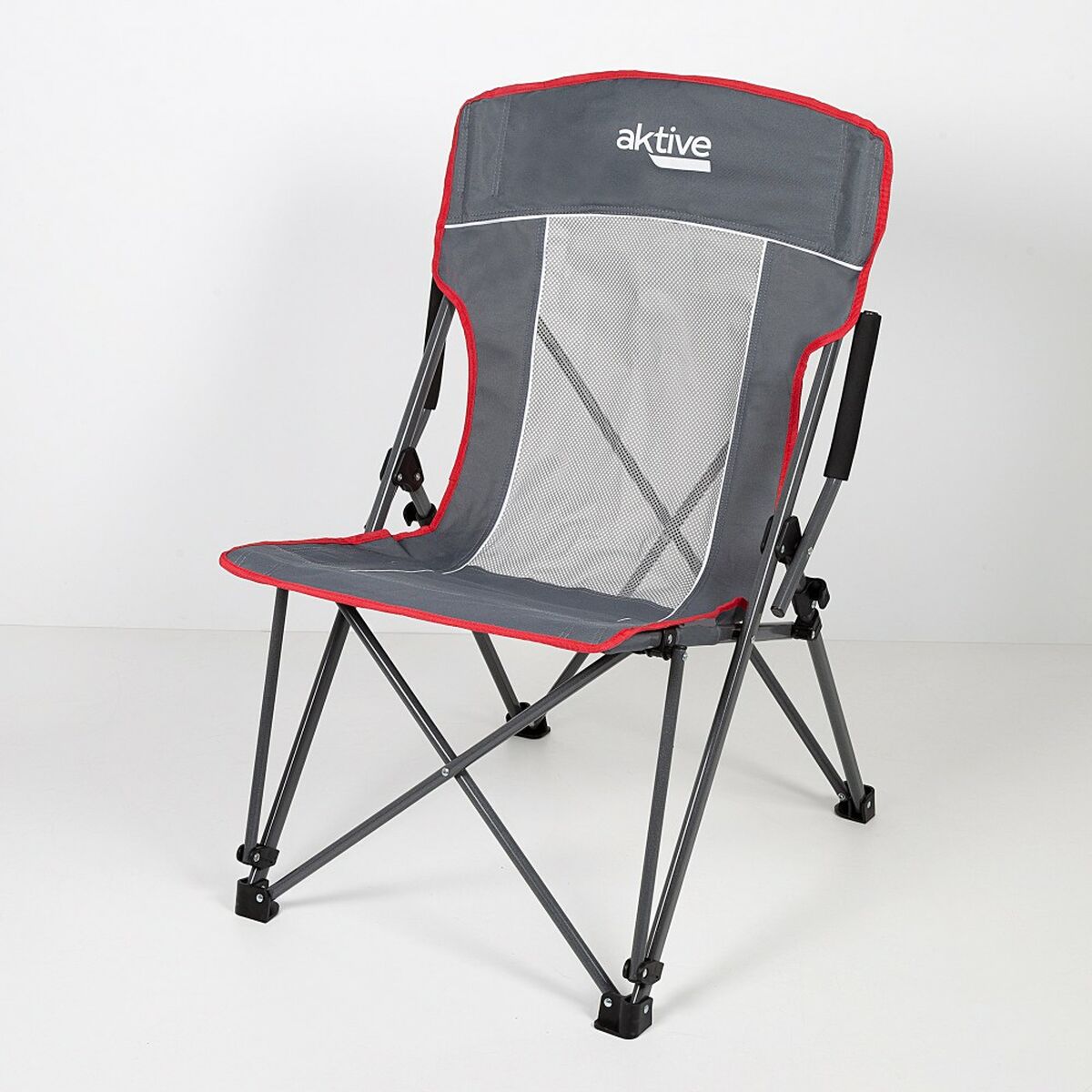 Hopfällbar campingstol Aktive Grå 59 x 97 x 68 cm (2 antal) - finns hos Aktivcamping
