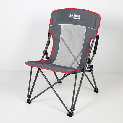 Hopfällbar campingstol Aktive Grå 59 x 97 x 68 cm (2 antal) - finns hos Aktivcamping