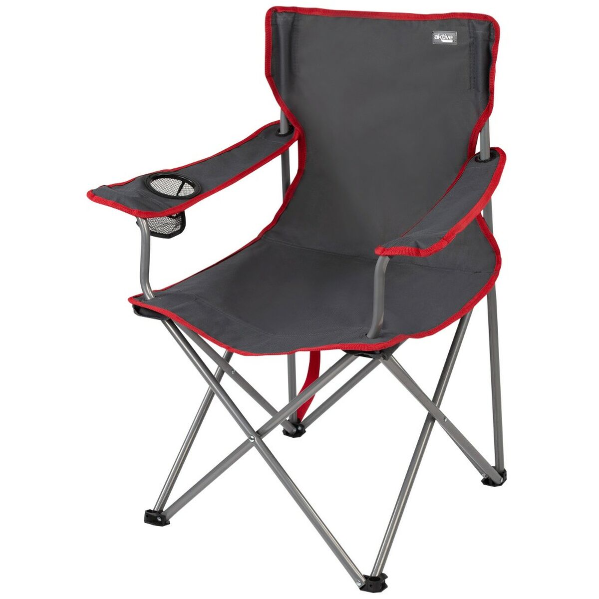 Hopfällbar campingstol Aktive Mörkgrå 45 x 82 x 47 cm (4 antal) finns hos Aktivcamping