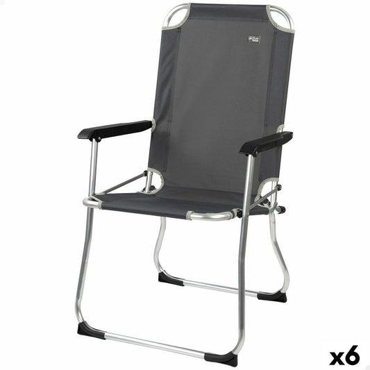 Hopfällbar campingstol Aktive Mörkgrå 45 x 91 x 47 cm (6 antal) finns hos Aktivcamping