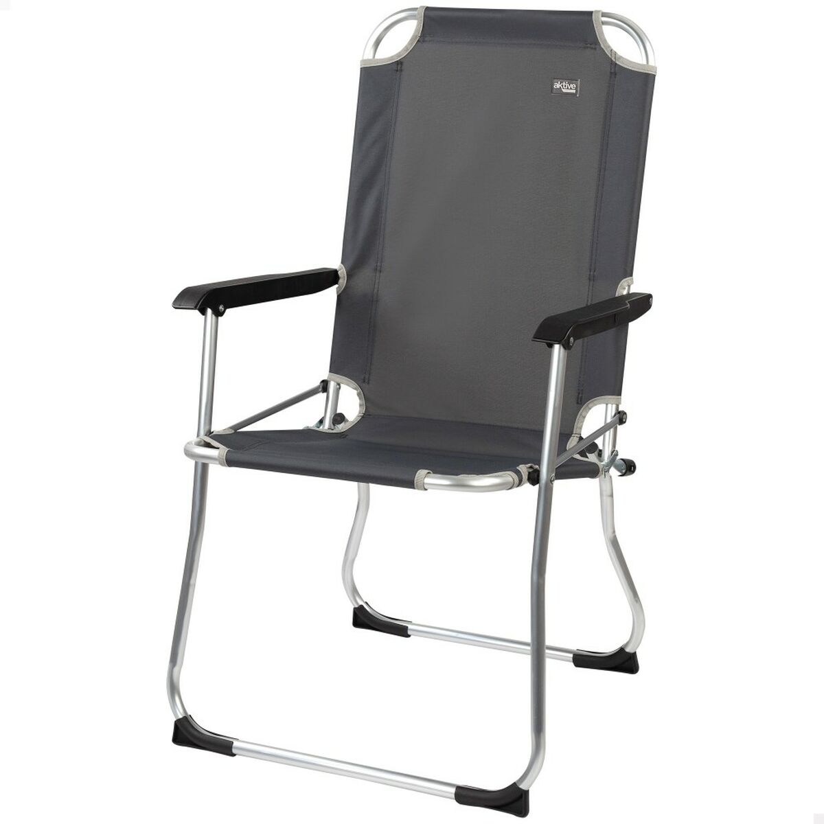 Hopfällbar campingstol Aktive Mörkgrå 45 x 91 x 47 cm (6 antal) finns hos Aktivcamping