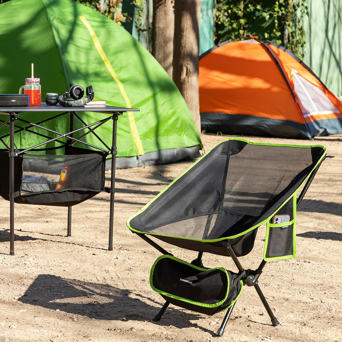 Hopfällbar campingstol InnovaGoods finns hos Aktivcamping