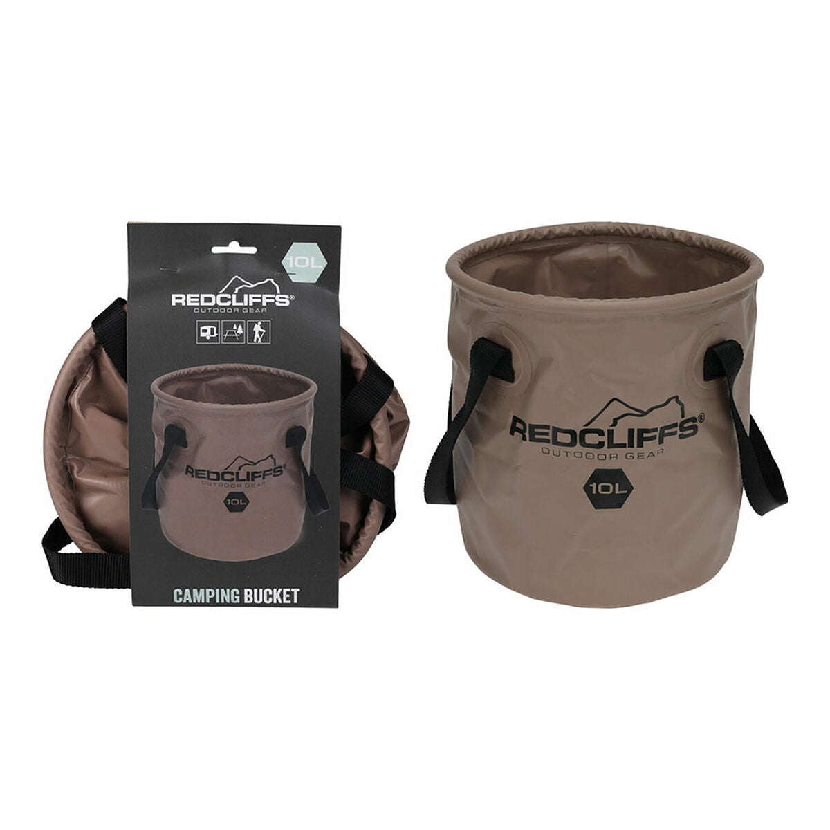 Hopfällbar hink Lifetime Brun 10 L Ø 24 cm - finns hos Aktivcamping