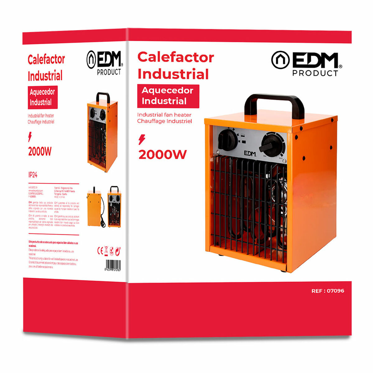 Industriell värmare EDM 07096 Industry Series Orange 2000 W finns hos Aktivcamping