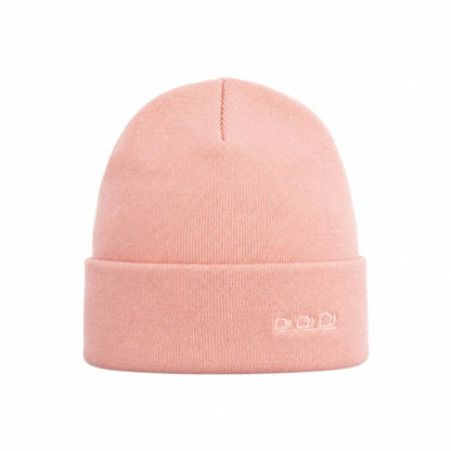 ORTLES Unisex Stickad Mössa Made in Italy Antique Pink Varm Komfort finns hos Aktivcamping