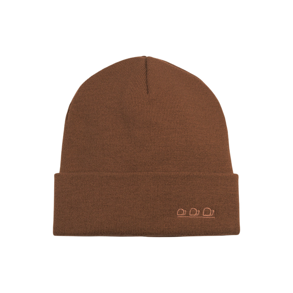 ORTLES Unisex Stickad Mössa Brun Made in Italy Varm och Stilren