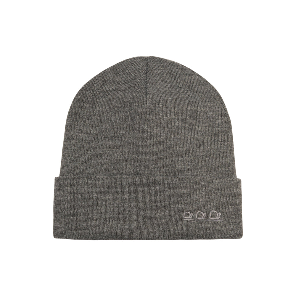 ORTLES Unisex Knit Beanie Made in Italy Melange Grey Acrylic