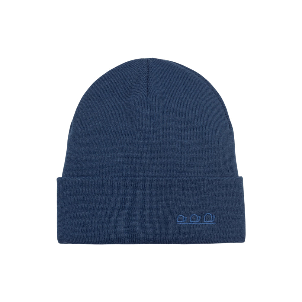 ORTLES Unisex Mössa Stickad Blå Made in Italy Varm Stilren