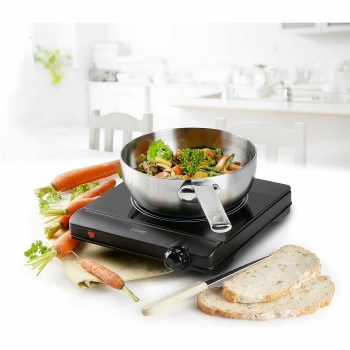 Keramisk platta DOMO DO30111KP 1250 W finns hos Aktivcamping