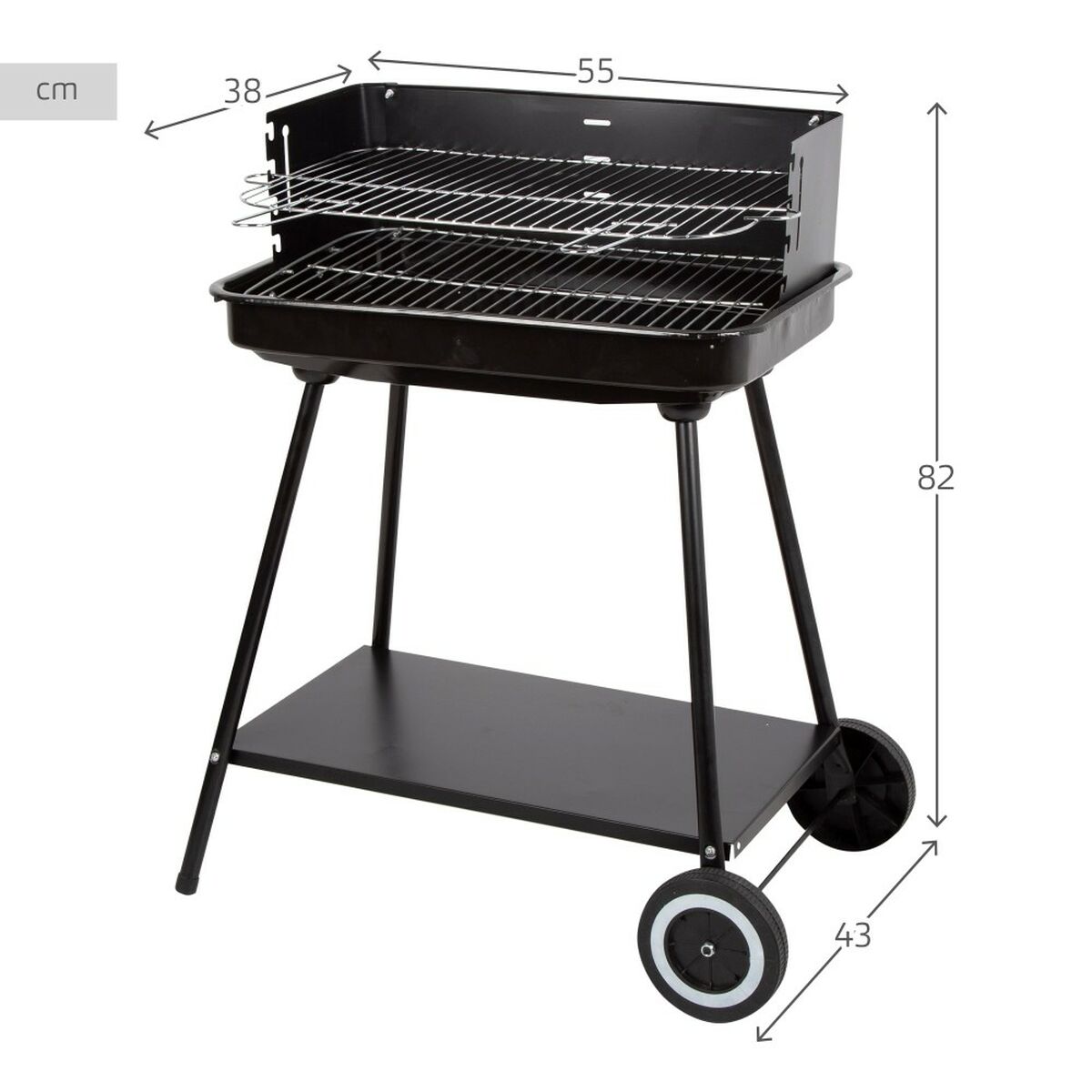 Kolgrill Aktive Rostfritt stål Stål 55 x 82 x 43 cm finns hos Aktivcamping